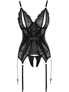 Cottelli Lingerie: Body med strømpeholdere + string