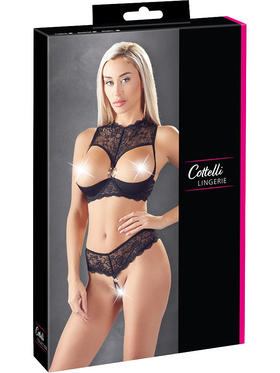 Cottelli Lingerie: Åpen BH med stringtruser