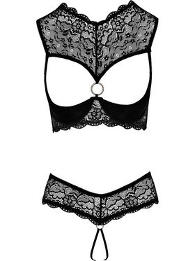 Cottelli Lingerie: Åpen BH med stringtruser