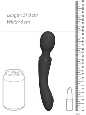 Vive: Nami, Pulse-Wave Wand Vibrator with Clitoral Sleeves, svart