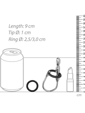 Ouch!: Urethral Sounding, Steel Stretcher with Ring, 10 mm