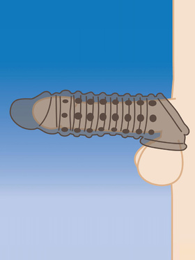 Size Matters: Penis Enhancer Sleeve + 4 cm, røykfarget