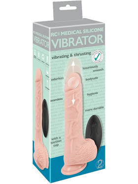 You2Toys: RC Medical Silicone Vibrator, Vibrating & Thrusting, 21 cm