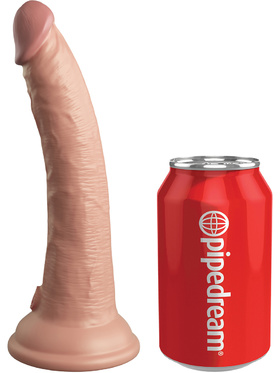 King Cock Elite: Dual Density Silicone Cock, 21 cm, lys