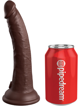 King Cock Elite: Dual Density Silicone Cock, 21 cm, mørk