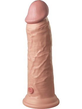 King Cock Elite: Dual Density Silicone Cock, 22 cm, lys