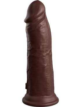 King Cock Elite: Dual Density Silicone Cock, 22 cm, mørk