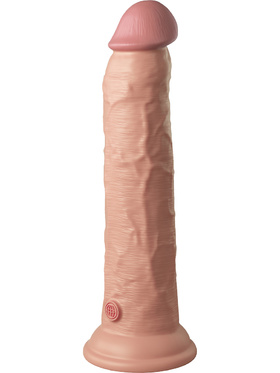 King Cock Elite: Dual Density Silicone Cock, 25 cm, lys