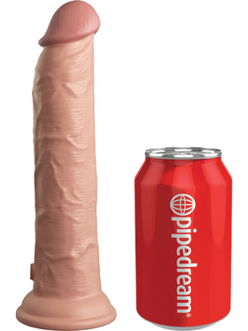 King Cock Elite: Dual Density Silicone Cock, 25 cm, lys