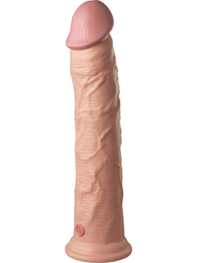 King Cock Elite: Dual Density Silicone Cock, 30 cm, lys