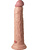 King Cock Elite: Dual Density Silicone Vibrating Cock, 25 cm, lys