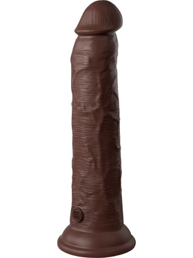 King Cock Elite: Dual Density Silicone Vibrating Cock, 25 cm, mørk