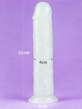 LoveToy: Lumino Play, Selvlysende Dildo, 21 cm