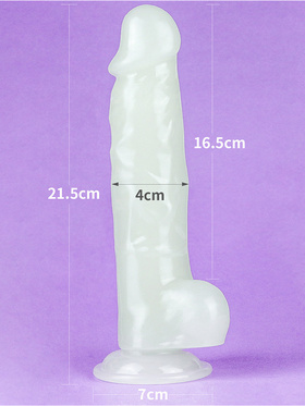 LoveToy: Lumino Play, Selvlysende Dildo, 22 cm