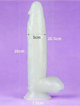 LoveToy: Lumino Play, Selvlysende Dildo, 26 cm