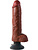 King Cock: Vibrating Cock with Balls, 25 cm, mørk