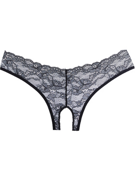 Allure Adore: Åpen Blondetruser, svart, One Size