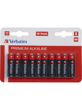 Verbatim Batterier: Premium, AA (LR6), 1,5V, Alkaline, 10 stk