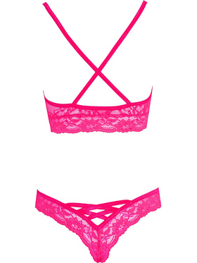 Cottelli Lingerie: Blonde-BH og truser, rosa