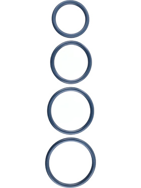 Sportsheets Merge: Navy Rubber O Ring, 4 stk