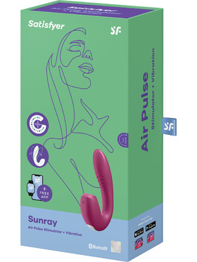 Satisfyer Connect: Sunray, Air Pulse Stimulator + Vibration, berry