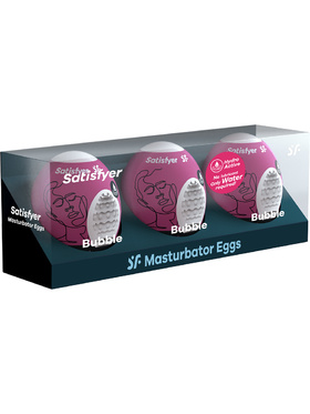 Satisfyer: Masturbator Egg, Bubble, 3 stk