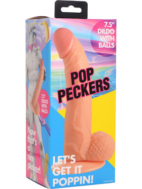 Pop Peckers: Poppin Dildo 19 cm, lys