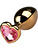 EasyToys: Metal Butt Plug No. 7 with Heart, medium, gull/rosa