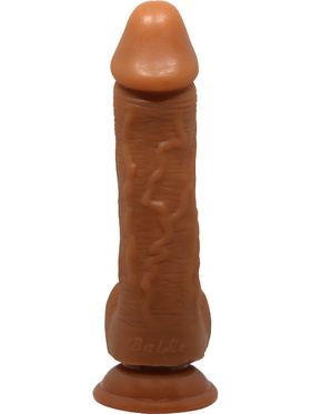 Beautiful Johnson: Realistisk Dildo med Sugekopp, 22 cm, mørk