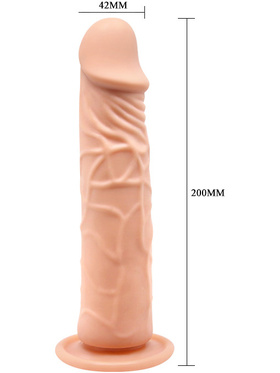 Barbara Calvin: Realistisk Dildo med Sugekopp, 20 cm