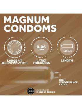 EXS Magnum Large: Kondomer, 12 stk