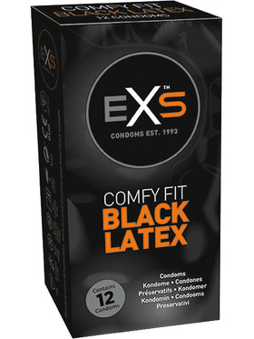 EXS Black Latex: Kondomer, 12 stk