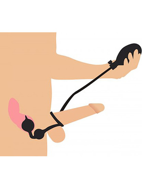 Master Series: Devil's Rattle, Inflatable Plug with Cock & Ball Ring