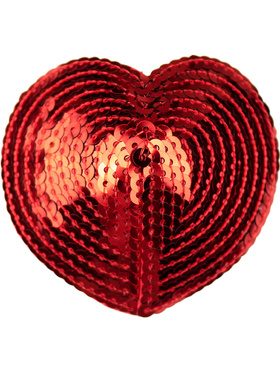Bye Bra: Heart Nipple Covers, rød