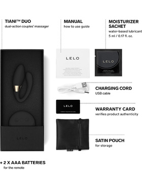 LELO: Tiani Duo, Dual-Action Couples Massager, svart
