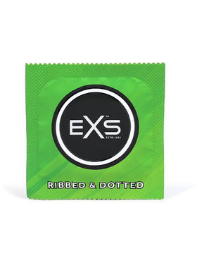 EXS Ribbed & Dotted: Kondomer, 12 stk