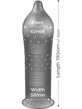 EXS Ribbed & Dotted: Kondomer, 12 stk