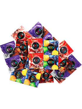 EXS: Kondomer, Mixed Flavoured, 12 stk