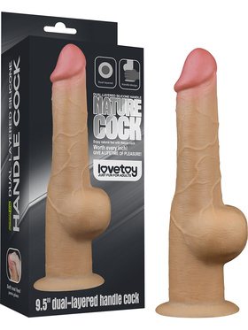 LoveToy: Dual-Layered Silicone Handle Cock, 25 cm