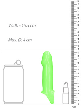 Ouch! Glow in the Dark: Smooth Thick Stretchy Penis Sleeve