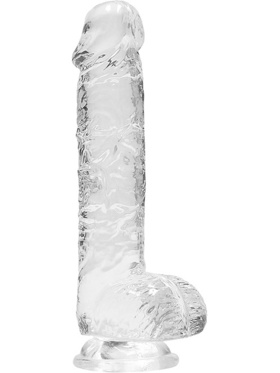 RealRock: Crystal Clear Realistic Dildo, 15 cm