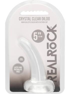 RealRock: Crystal Clear Non Realistic Dildo, 12 cm