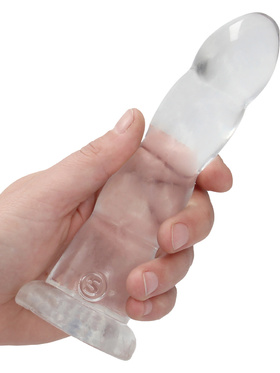 RealRock: Crystal Clear Non Realistic Dildo, 18 cm