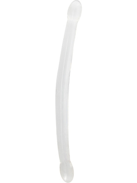 RealRock: Crystal Clear Non Realistic Double Dildo, 42 cm