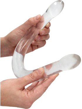 RealRock: Crystal Clear Non Realistic Double Dildo, 42 cm