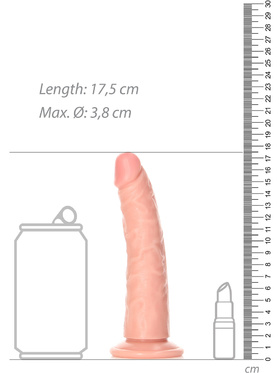 RealRock: Slim Realistic Dildo, 15,5 cm, lys