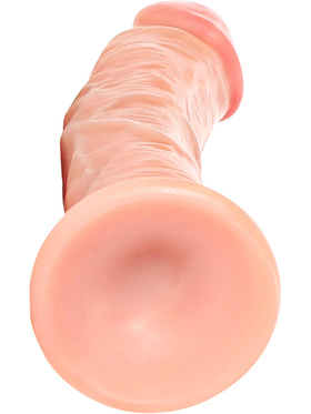 RealRock: Curved Realistic Dildo, 15,5 cm, lys