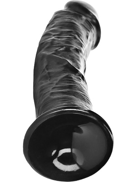 RealRock: Curved Realistic Dildo, 18 cm, svart