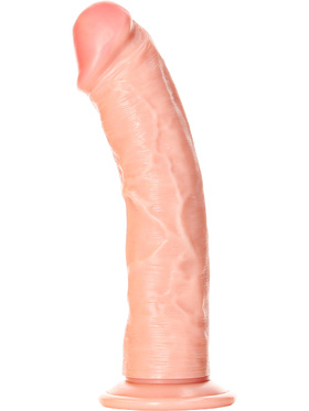 RealRock: Curved Realistic Dildo, 18 cm, lys