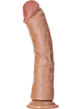 RealRock: Curved Realistic Dildo, 23 cm, lysebryn